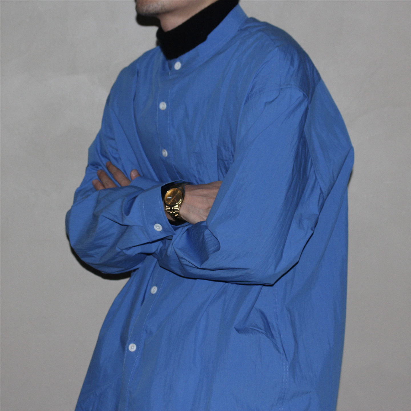 GcBrand Lab Shirt AW25 复古主题元素 中性风 长袖衬衫 立领衬衣