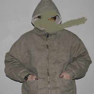 素 GcBrand 复古主题元 AW25 水洗做旧连帽棉衣座山雕棉服外套 Lab