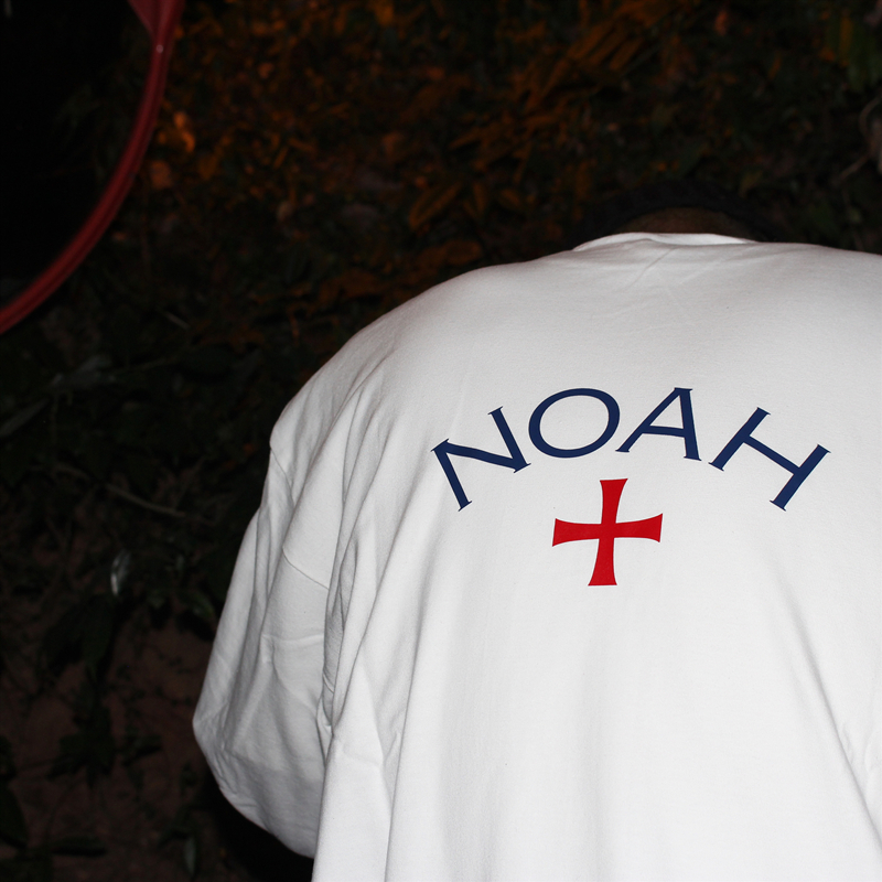 NOAH十字印花长袖T恤余文乐卫衣