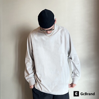 GcBrand SS25 复古基础款 索罗娜 磨毛 纯色 打底衫 圆领 长袖T恤