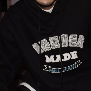 复古主题元 素 英文标语设计 GcBrand 休闲帽衫 AW25 连帽卫衣 Lab