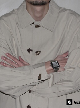 GcBrand Lab SS25 复古主题元素 基础款 羊角扣设计 休闲长袖衬衫