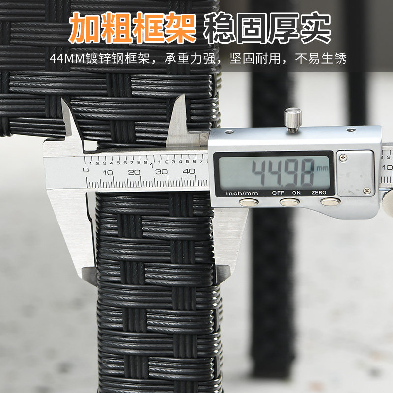 莫家户外躺床别墅庭院游泳池沙滩椅折叠收纳藤椅露天休闲藤编躺椅