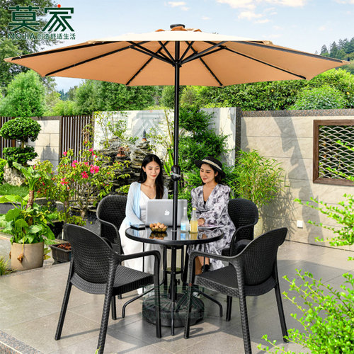 莫家户外桌椅伞庭院室外摆摊套装