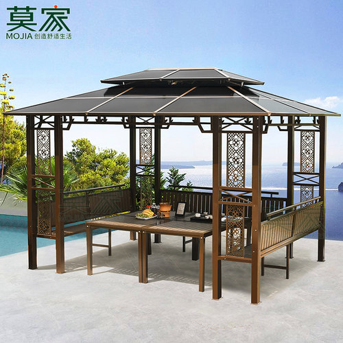 莫家阳光板户外遮阳凉亭户外庭院