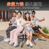 莫家户外桌椅组合院子电烤炉防雨露天休闲花园铁艺家用碳烤桌椅