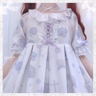 【收藏链接】星河十字lolita 蕾丝蝴蝶结 绑带连衣裙op