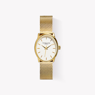 VICTORIA HYDE金色钢带手表女简约表盘石英腕表小众设计新年礼物