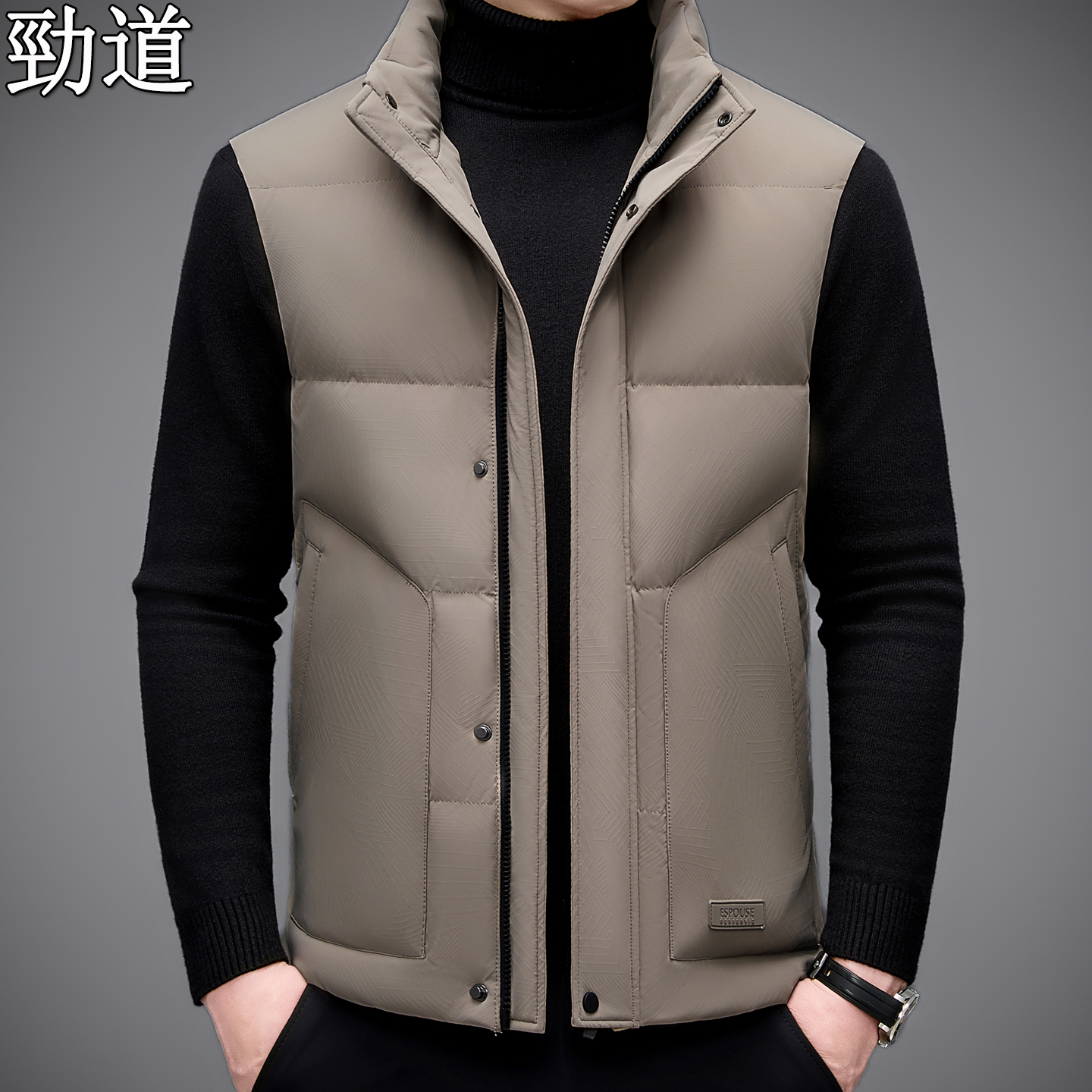 冬季御寒商务羽绒马甲男士新款