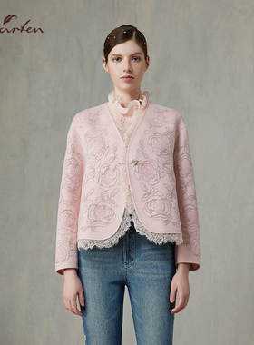 CHARFEN2025春季新款重工立体剪花短外套女CFF1A101-1001V