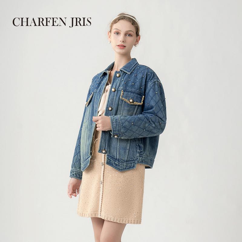CHARFEN牛仔外套2024春秋季新款