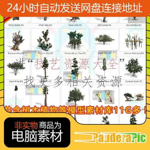 speedtree树木植物模型库树库松树植被景观素材包3dmax/unity/ue4