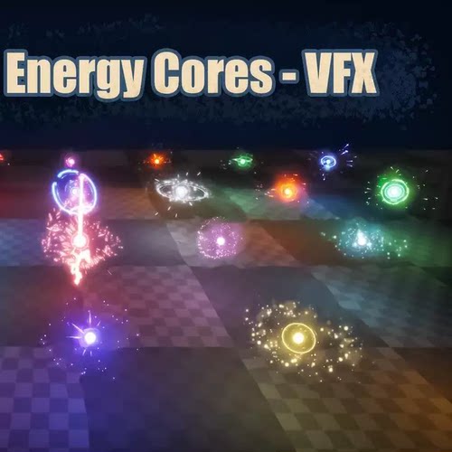 UE5科技魔法汇聚能量核心球锁链特效Magic Orbs Energy Cores VFX