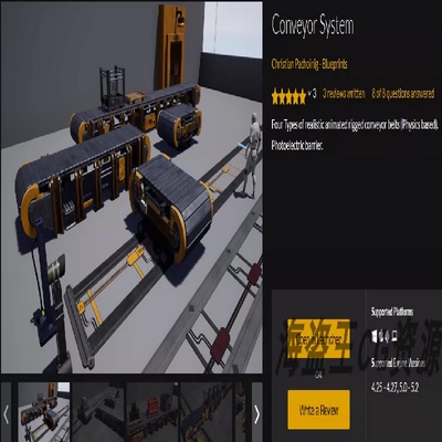 Conveyor System 传送带轨道运输搬运智能仓库蓝图系统 虚幻5UE4