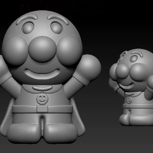 卡通面包超人 圆雕图图纸雕刻机 stl文件三维立体图3d打印模型28