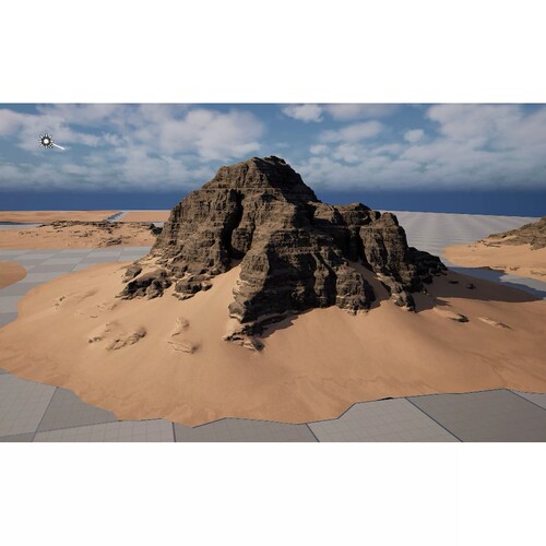 UE5.3沙漠戈壁高山悬崖岩石模型Desert Rocks Terrain Pack