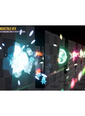 UE5卡通风格化远程攻击特效Cartoon Style Projectile VFX Pack