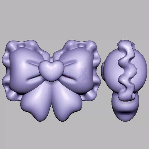 蕾丝边蝴蝶结三维立体图电脑圆雕雕刻图纸stl文件3d打印模型775