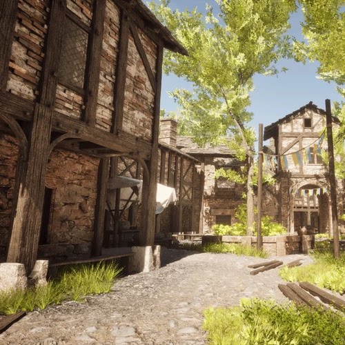 UE5.3中世纪地中海城镇市集村庄Mediterranean Village