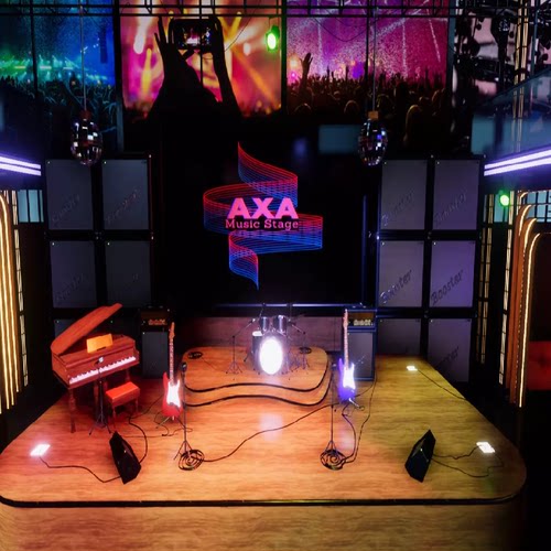 Unity3D 舞台音乐俱乐部夜店室内场景模型 AXA Music Stage 1.0