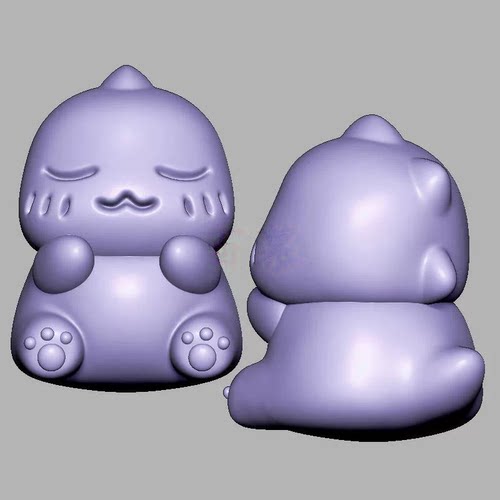 小恐龙三维立体图电脑圆雕雕刻图纸stl文件3d打印模型2420