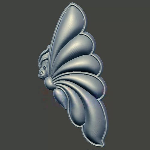 蝴蝶 翅膀昆虫三维立体图圆雕图雕刻图纸stl文件雕刻机3d模型1103