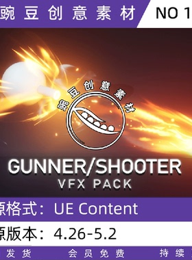 UE4虚幻5 Gunner Shooter VFX Pack 射击枪口火花粒子特效