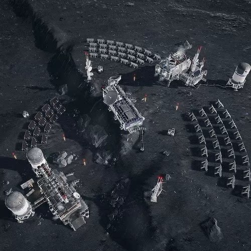 UE5月球地面考察站研究基地室内太阳能板Lunar Modular Base