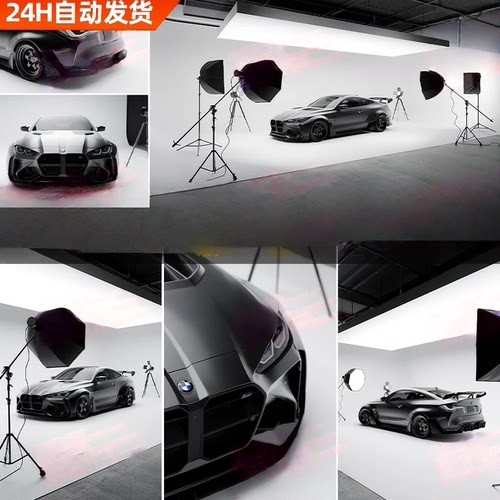 Blender摄影棚汽车广告影棚工作室展厅渲染场景建模素材3D模型