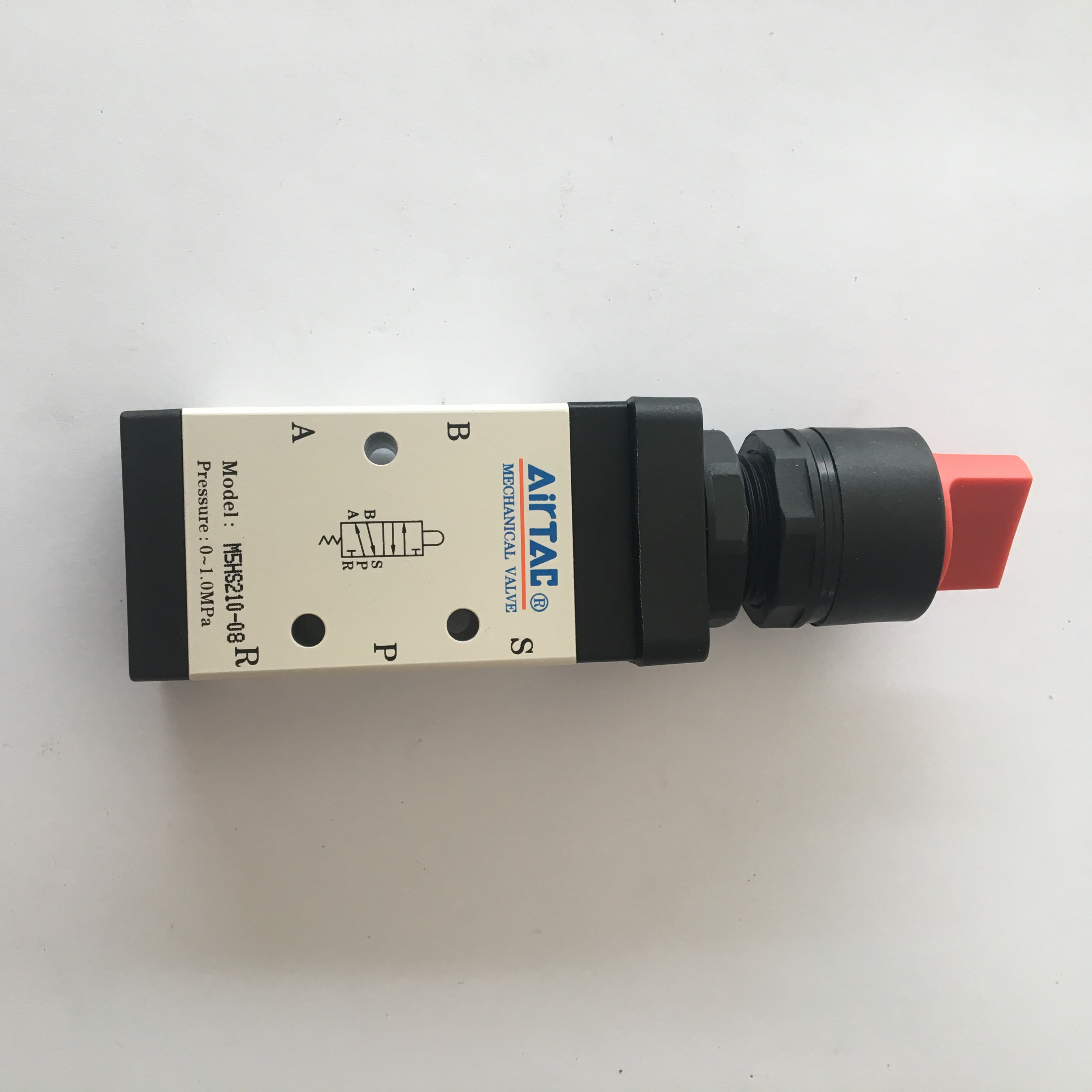 5口2位机械阀原装亚德客选择型手动阀M5HS110/210-06 08R红G绿B黑