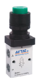 3口2位机械阀原装亚德客凸头按钮型手动阀S3PP-M5 06 08R G B