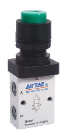 3口2位机械阀原装亚德客凸头按钮型手动阀S3PP-M5 06 08R G B