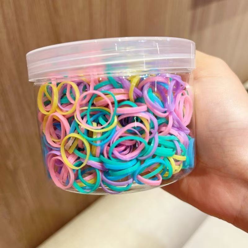 一次性加厚成人发圈儿童头绳不伤发高弹力宝宝强拉不断彩色橡皮筋