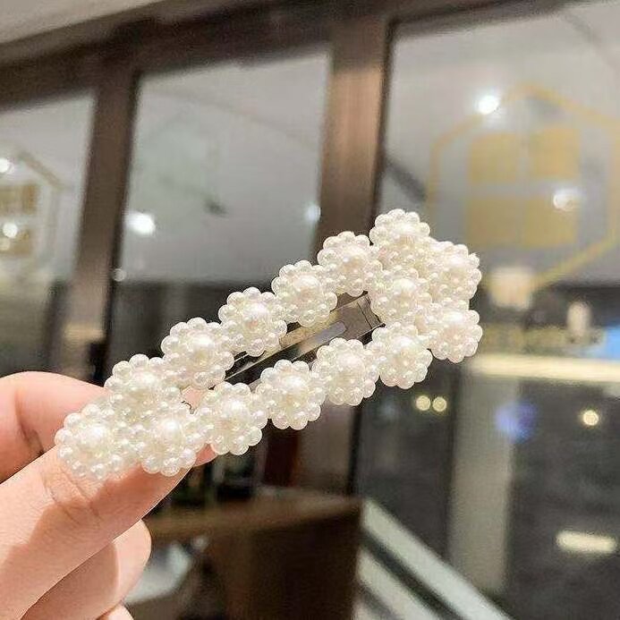 韩国ins珍珠发夹网红爆款BB夹一字夹头饰学生边夹发卡顶夹刘海夹