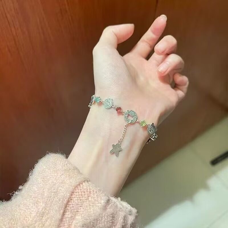 卡通姜饼人小熊手链精美百搭手环配饰爆款高颜值手饰简约款