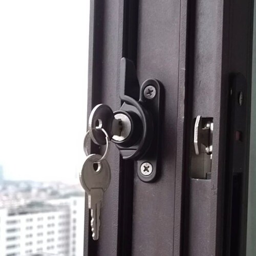 防护铝合金带锁老式防护锁防盗塑钢门窗推拉窗保险锁推拉移门