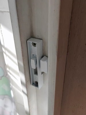 阳台月牙锁门窗推拉门栓扳动锁扣单点移门锁栓塑钢窗户老式平移窗