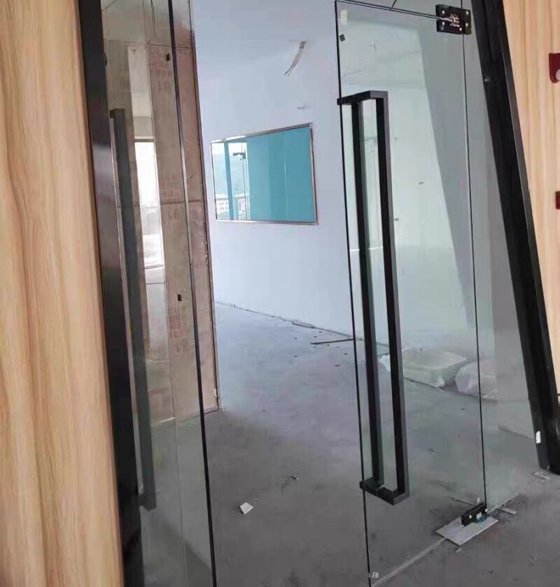 大门大木门对装有框门拐角不锈钢黑钛金色黑玫瑰金拉手双弯无指纹
