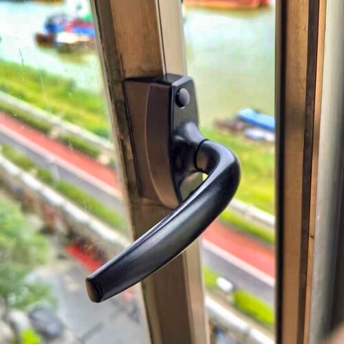 开窗拉手锁七字执手平开门窗传动执手加厚联杆内外平老式窗户锁扣