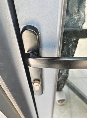 单点断桥铝多点塑钢门平开门锁门把手执手锁平开门铜锁芯阳台85