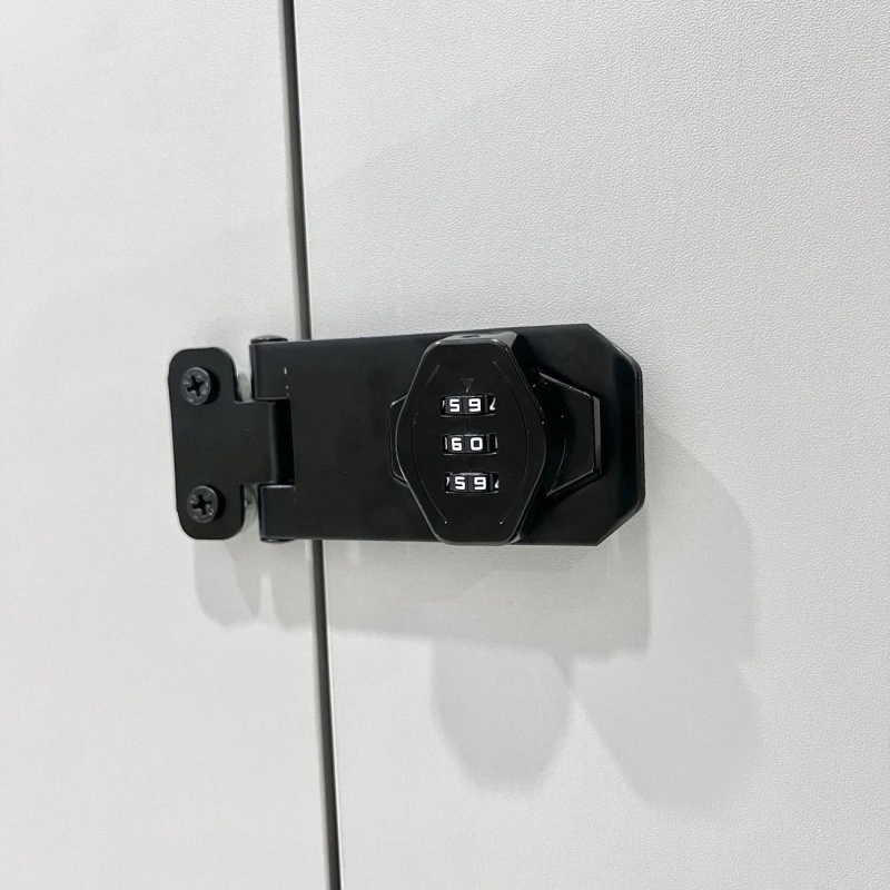 双开锁具鞋柜锁粘贴式抽屉门边锁牌锁牌90度外直角储物柜锁扣