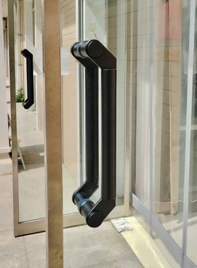 有框玻璃门拉手大拉手有框门大门加厚电镀中砂木门刀头型斜拐脚