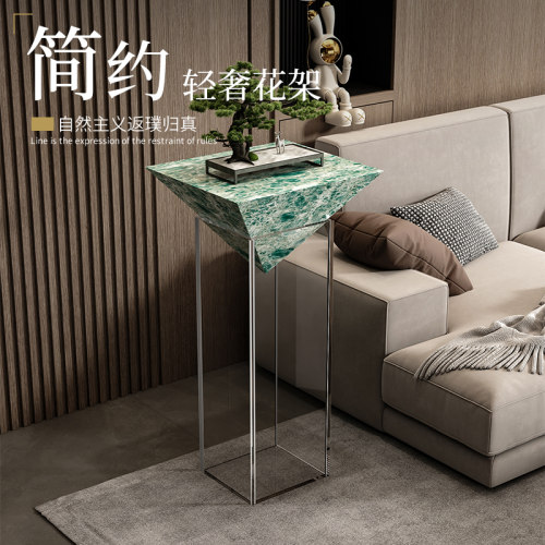 意式极简高端悬浮花架轻奢高端