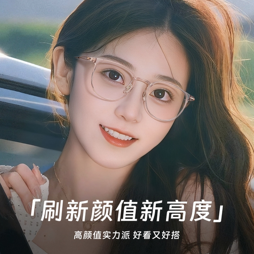 设计师款眼镜框复古纯钛+TR90