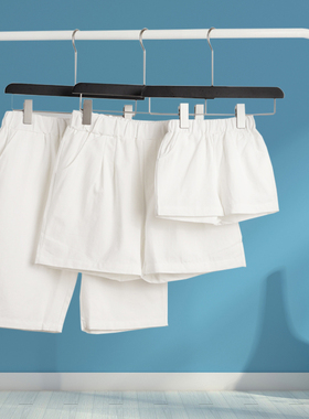 亲子装短裤夏装2026新款全家装一家三口四口母子母女装白色裤子潮