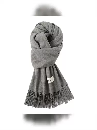 Зимний универсальный цветной шарф из искусственного меха, утепленная атмосферная большая накидка, в корейском стиле