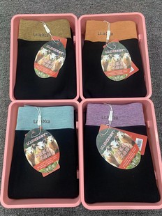 兰茜卡9903-1冬季女士双面防风一线裆小黑裤亲肤舒适保暖打底长裤