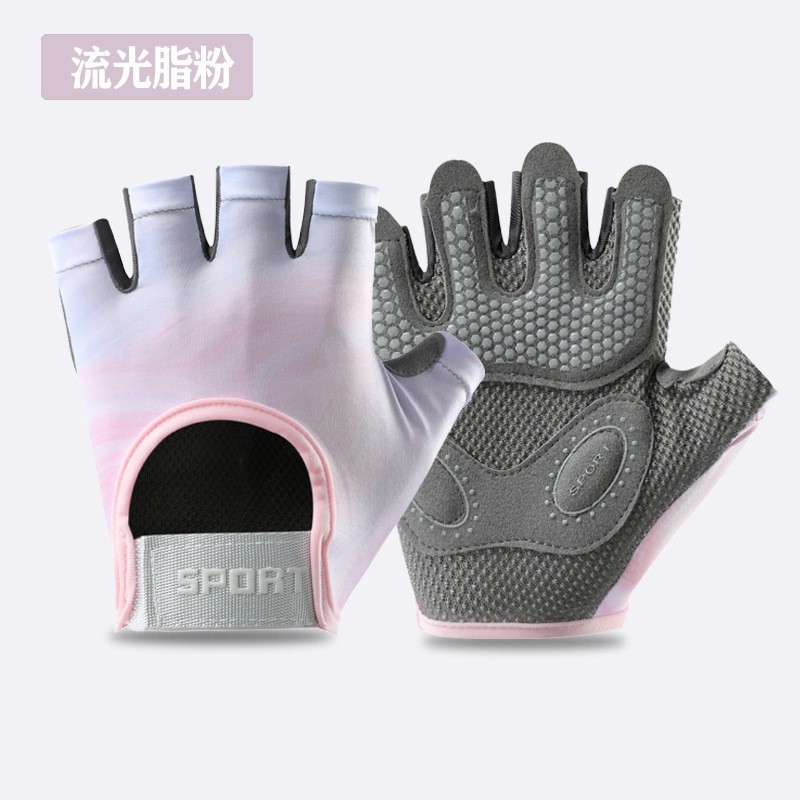 新款运动手套女瑜伽防滑减震耐磨透气防起茧健身撸铁锻炼半指CC92
