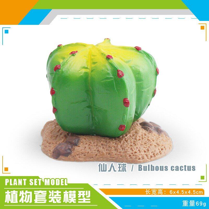儿童沙盘微景观植物沙盘场景摆件 仿真沙漠植物仙人球草球模型S22
