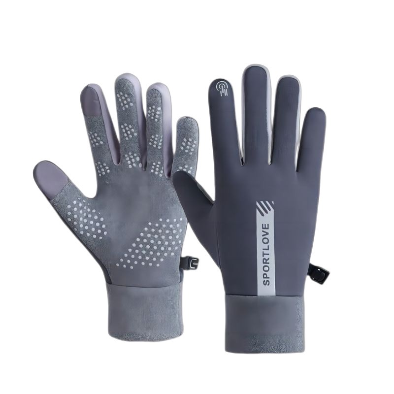 保暖手套男女秋冬骑车电动自行车开车德绒防风防水自发热触屏AA01